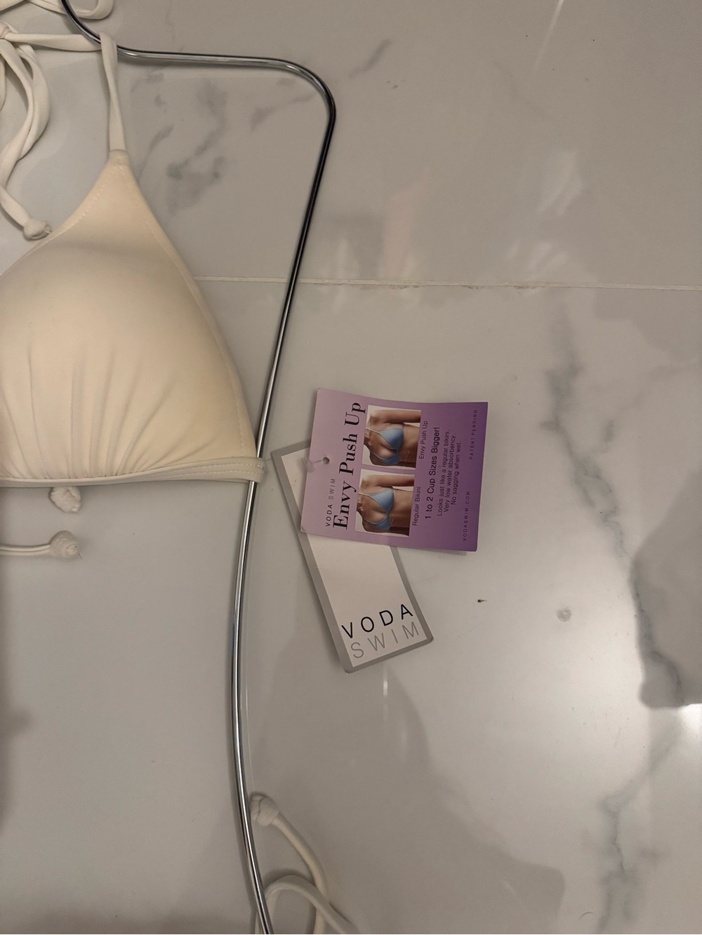 Cream Triangle String Bikini Set - Picture 2 of 4